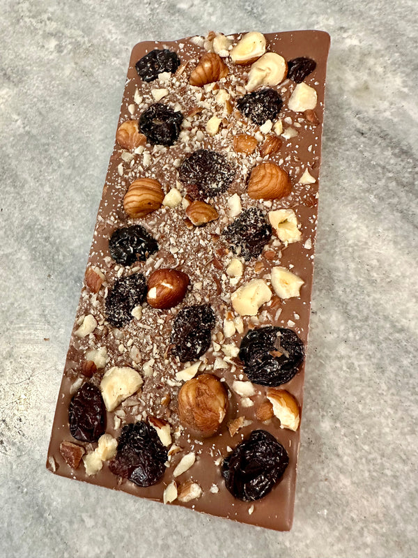 Milk Chocolate Hazelnut & Cherry Bar