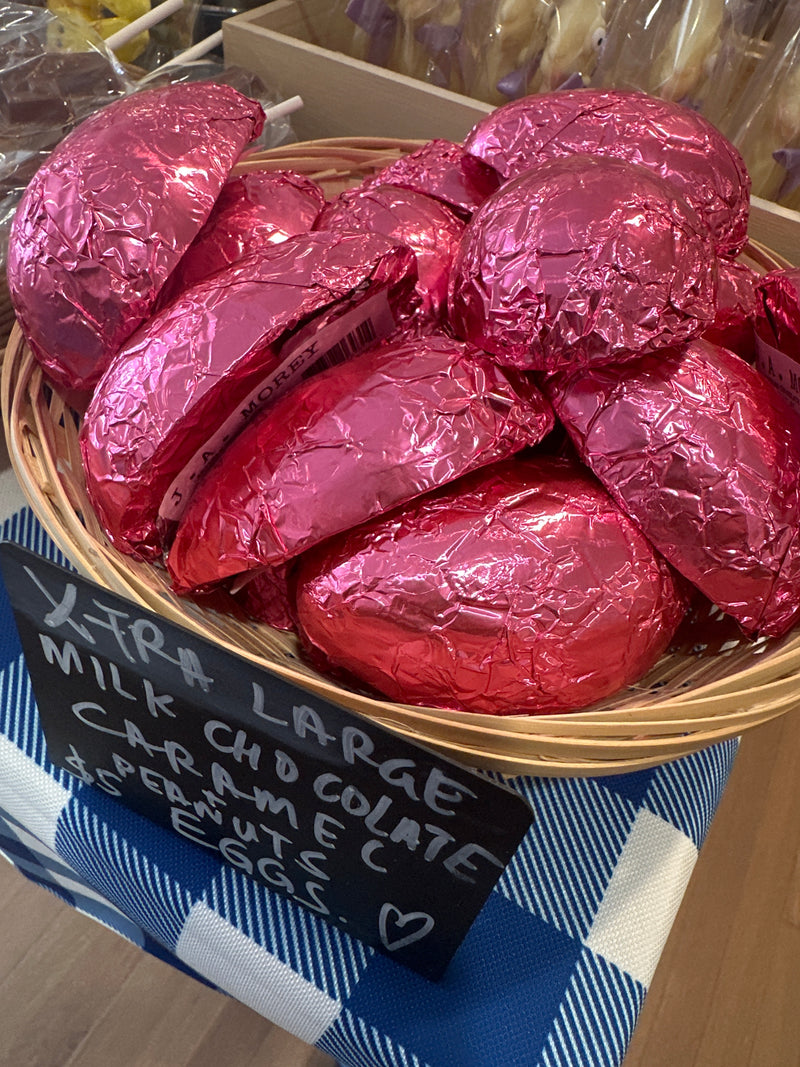 Extra Large Milk Chocolate Caramel + Peanut Egg (Pink)