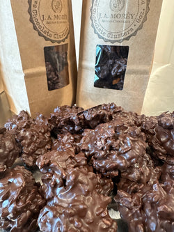 RICE KRISPY CLUSTERS (DARK CHOCOLATE) 8 oz. Bag